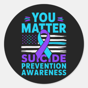 Sticker Rond Vous Problème Prévention Suicide Sensibilisation T