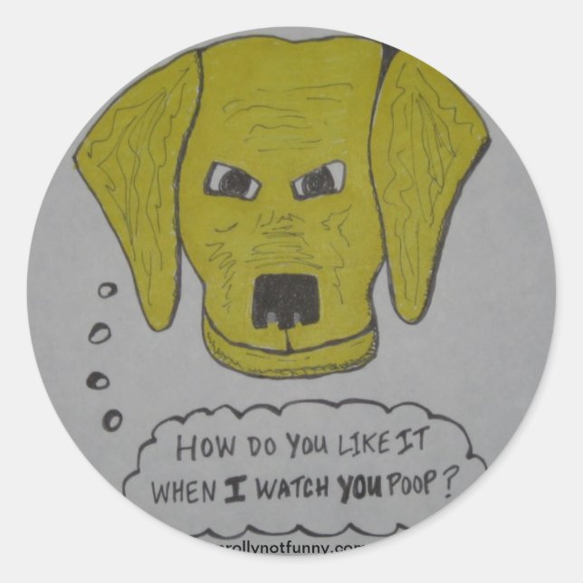 Sticker Rond Vous Regarder (Devant)