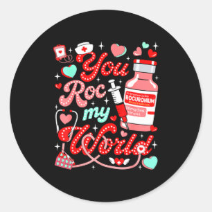 Sticker Rond Vous Roc Mon Monde Infirmière Fête De La Saint-Val