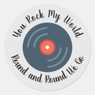Sticker Rond Vous Rock My World Round and Round