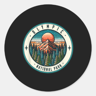 Sticker Rond Voyage de famille dans le parc national Olympique 