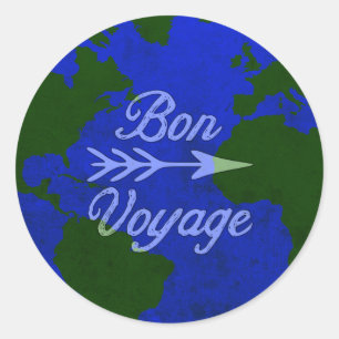 Sticker Rond Voyage de fève