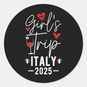 Sticker Rond Voyage de filles Italie 2025 Femmes ' ; s Week-