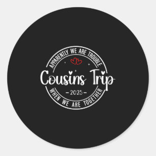 Sticker Rond Voyage d'équipage Cousin 2025 Semaine de réunion f