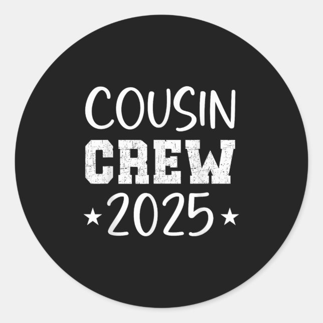 Sticker Rond Voyage d'équipage Cousin 2025 Semaine de réunion f (Devant)