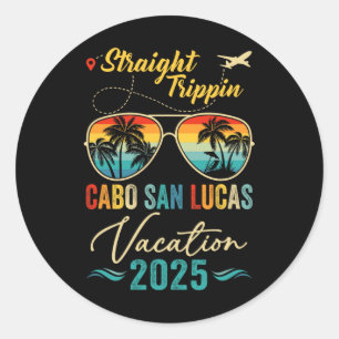 Sticker Rond Voyage droit Cabo San Lucas 2025 Famille Été