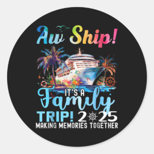 Sticker Rond Voyage En Famille 2025 Fam À Correspondance Été