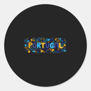 Sticker Rond Voyage Europe Portugal Lisbon Portugais Vacances