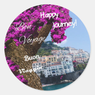 Sticker Rond Voyage heureux