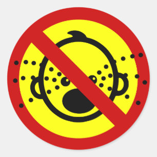 Sticker Rond VOYAGE NO Cry Baby ⚠ Aéroport thaïlandais ⚠