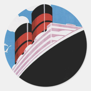 Sticker Rond Voyage par CA et des lignes des syndicats