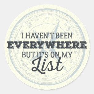 Sticker Rond Voyagent plus de citation de motivation de timbre