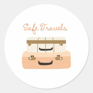 Sticker Rond Voyages sûrs
