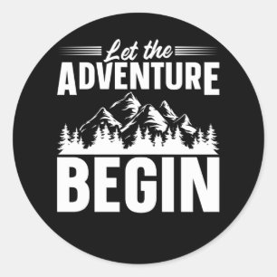 Sticker Rond Voyageur d'aventure pour un voyage sur la route