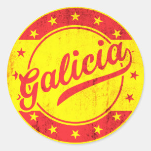 Sticker Rond Voyageur mondial - Galice, Espagne