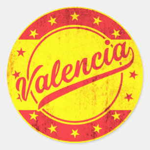 Sticker Rond Voyageur mondial - Valencia, Espagne