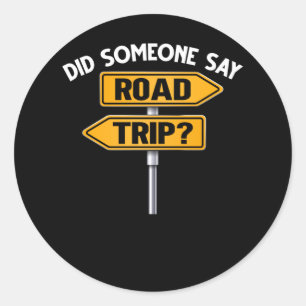 Sticker Rond Voyageur Voyageur Voyage de route