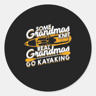 Sticker Rond Vrais Grand-Mères Go Kayak