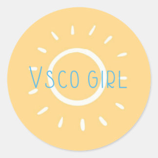 Sticker Rond vsco girl