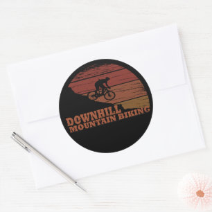 Sticker Rond VTT de descente vintage