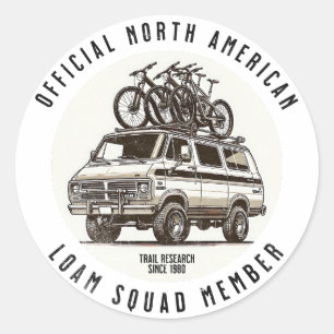 Sticker Rond VTT "Membre officiel de l'équipe de Loam"