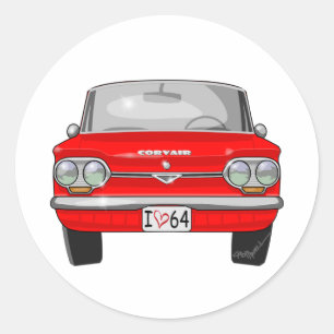 Sticker Rond Vue avant Corvair 1964