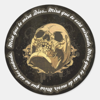 Sticker Rond Vue qui toi surveille dieu