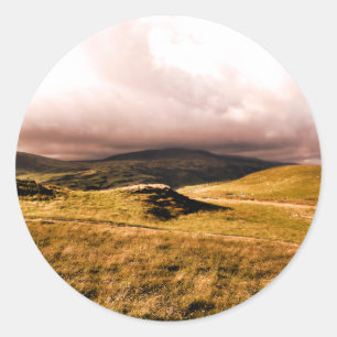 STICKER ROND VUES MONTAGNES