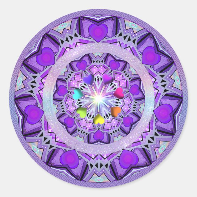 Sticker Rond W2 pourpre (Devant)