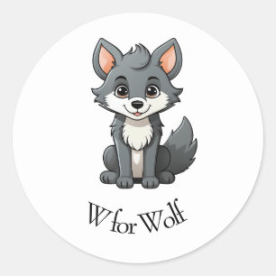 Sticker Rond W pour Wolf