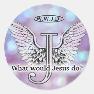 Sticker Rond W.W.J.D Que ferait Jésus ?