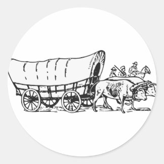 Sticker Rond Wagon couvert