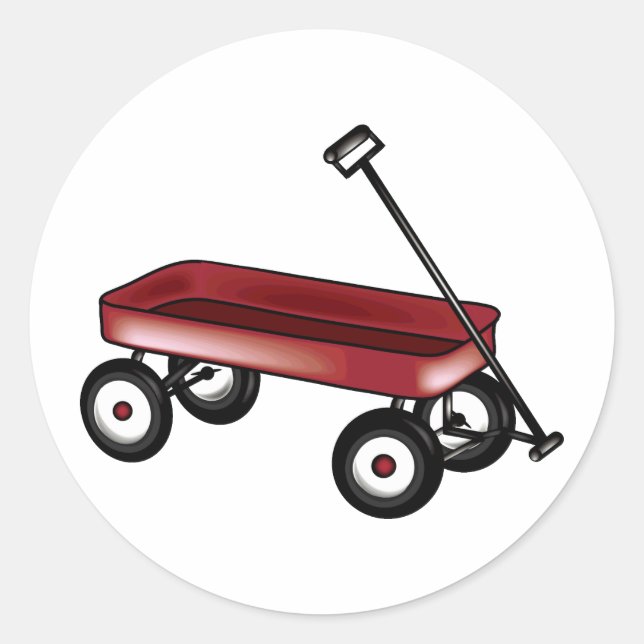 Sticker Rond Wagon rouge (Devant)