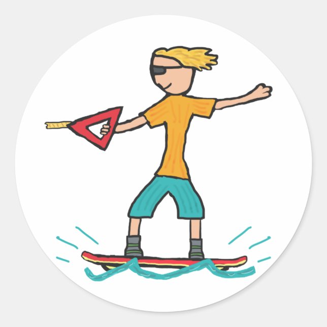 Sticker Rond Wakeboard (Devant)