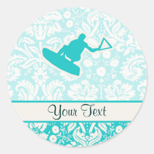 Sticker Rond Wakeboard turquoise