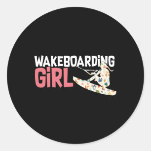 Sticker Rond Wakeboard Wakeboard Sports nautiques Wakeboard Wak