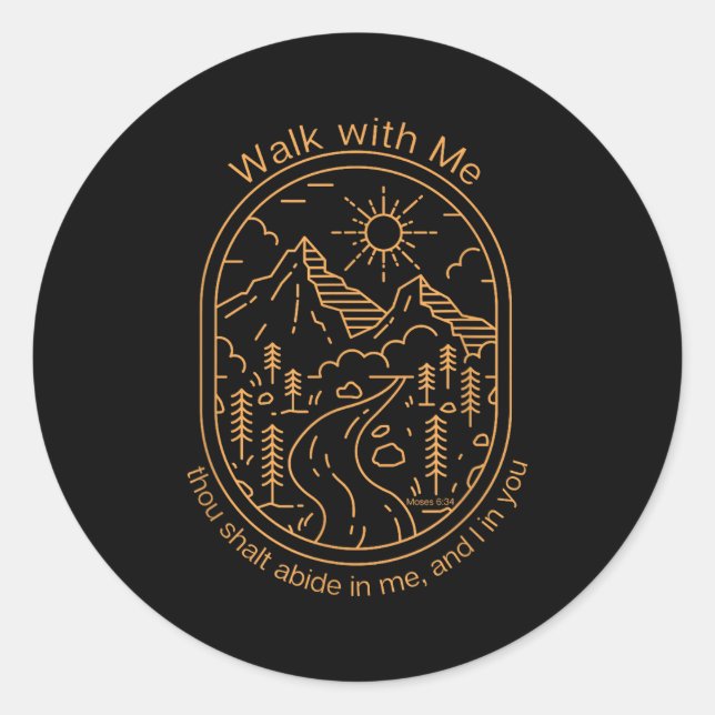 Sticker Rond Walk With Me 2026 Lds Youth Theme Camp  (Devant)