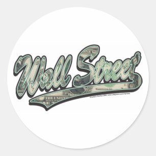 Sticker Rond Wall Street-Script-In-Bill