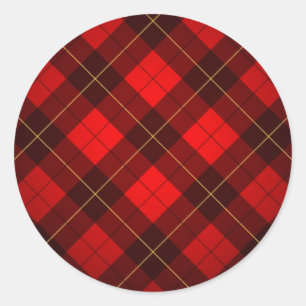 Sticker Rond Wallace tartan arrière - plan