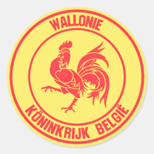 Sticker Rond Wallonie Round Emblem