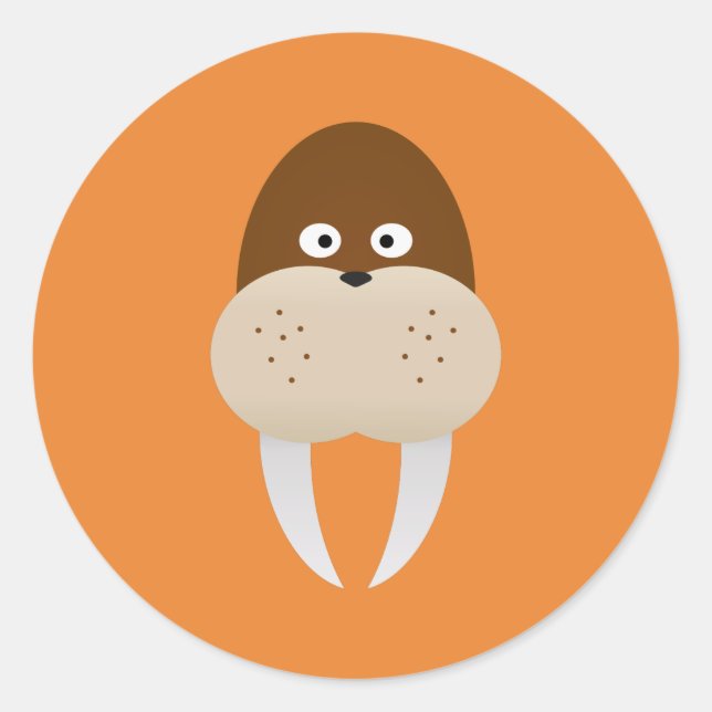 Sticker Rond Walrus (Devant)