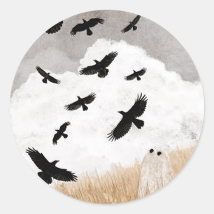 Sticker Rond Walter & The Crows