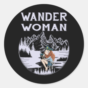 Sticker Rond Wander Woman