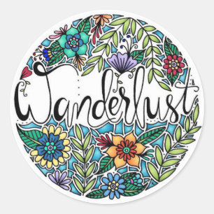 Sticker Rond Wanderlust