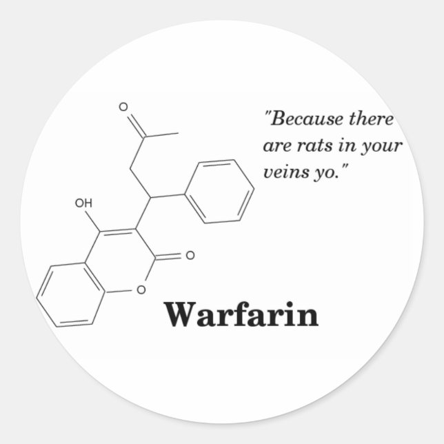 Sticker Rond Warfarin (Thinner Blood) (Devant)