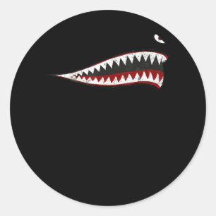 Sticker Rond Warhawk Nose Art Wwii Ww2 Airplane