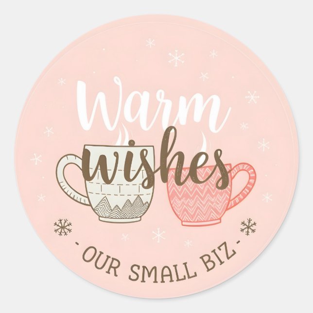 Sticker Rond Warm Wishes  (Devant)