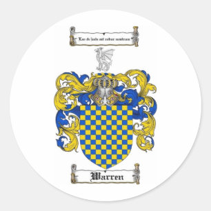 Sticker Rond Warren Family Crest