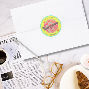 Sticker Rond Warszawa Varsovie polska Pologne souvenir