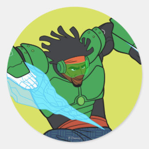 Sticker Rond Wasabi surchargé